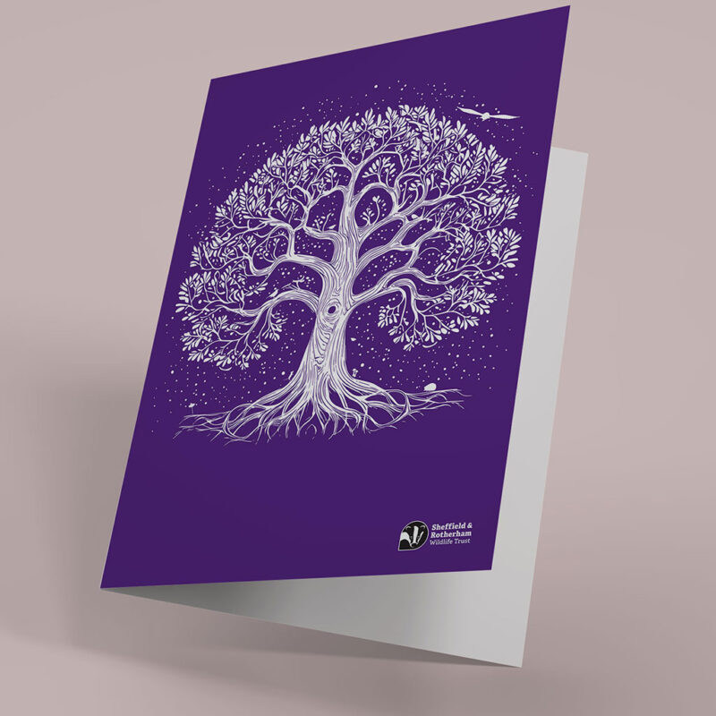 Nature-Inspired Tree Greetings Card: Blackberry