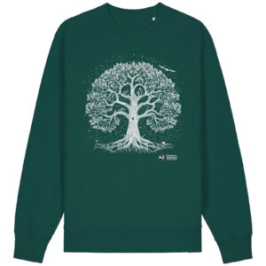 Nature-Inspired Tree Premium Organic Sweatshirt: Glazed Green