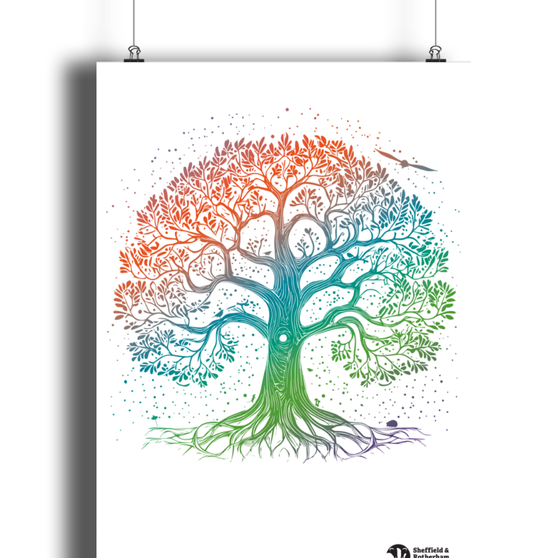 Nature-Inspired Tree Art Print - White