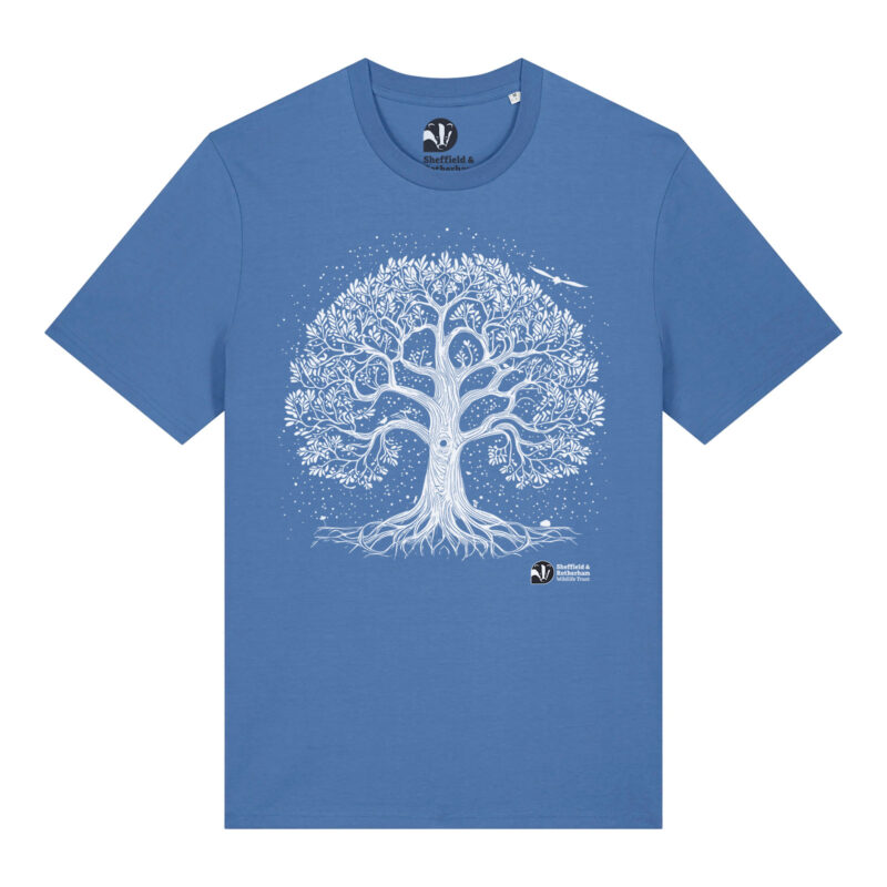 Nature-Inspired Tree Premium Organic Unisex T-Shirt: Bright Blue