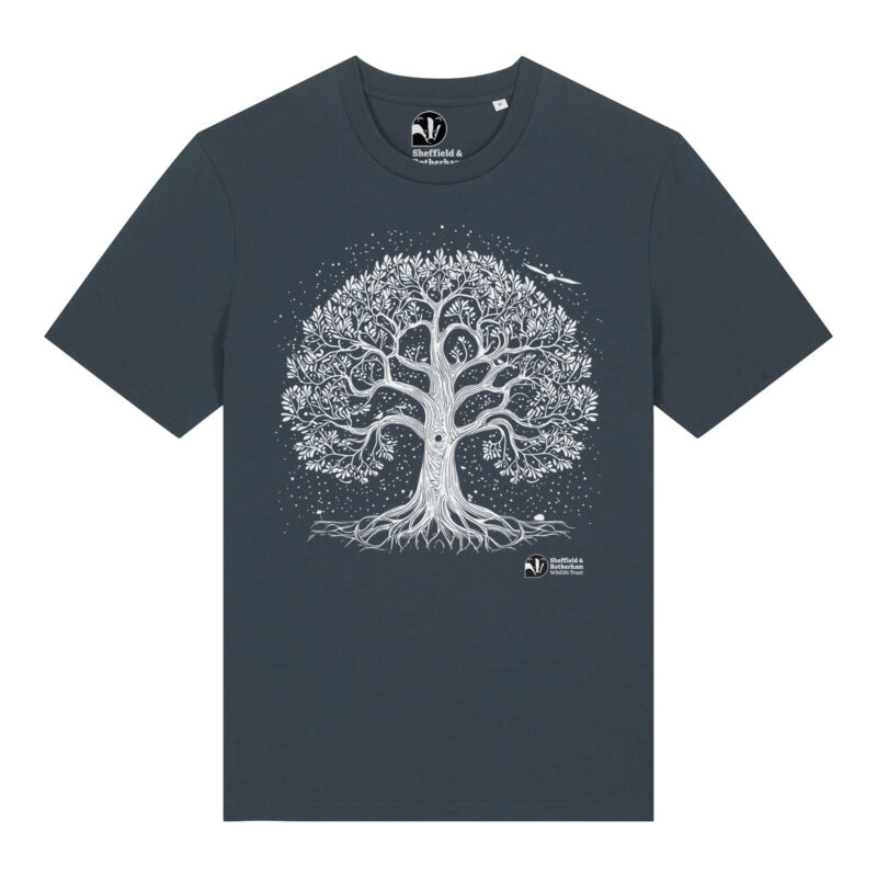 Nature-Inspired Tree Premium Organic Unisex T-Shirt: India Ink Grey