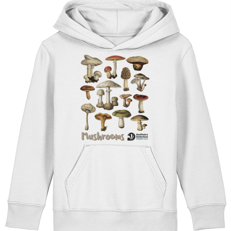 Mushrooms Kid's Premium Organic Hoodie: White