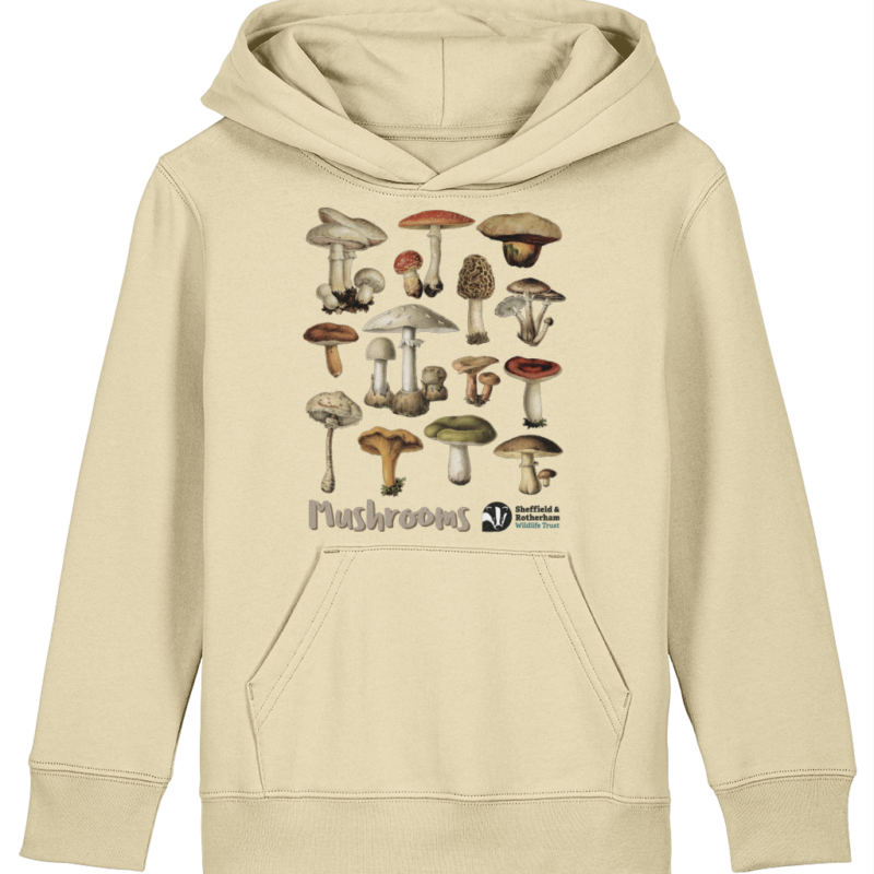 Mushrooms Kid's Premium Organic Hoodie: Butter